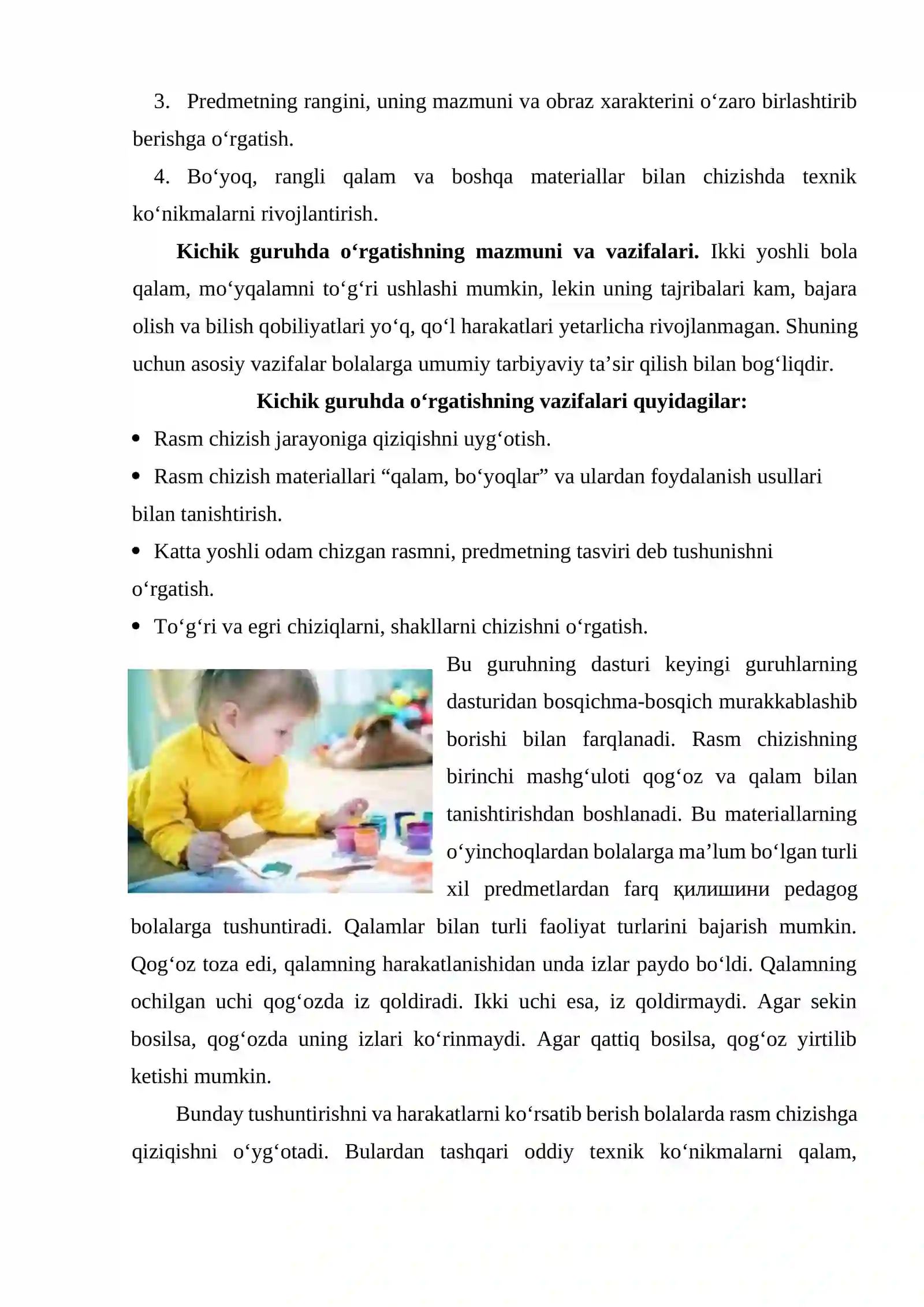 06maktab Rasm Maktabgacha yoshdagi bolalarni rasm chizishga o‘rgatish