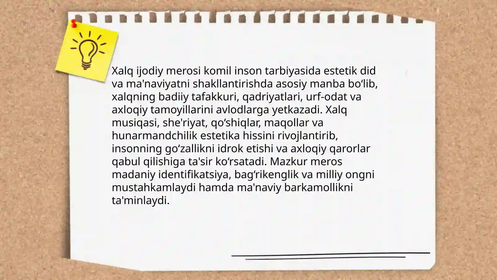 Komil Inson Rasm Komil inson tarbiyasida xalq ijodiy merosining axloqiy tarbiya ...