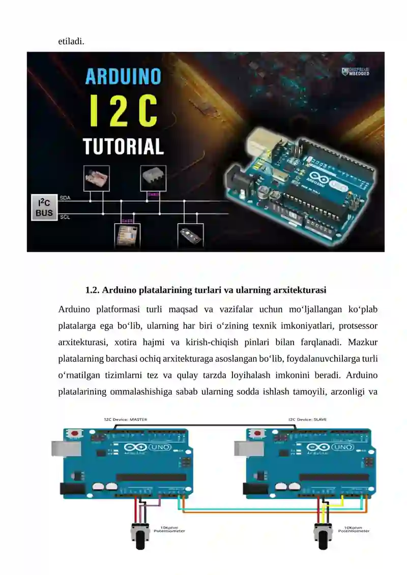 Virginia Arduino Arduino Platformasi va O‘rnatilgan Tizimlarni Prototiplash