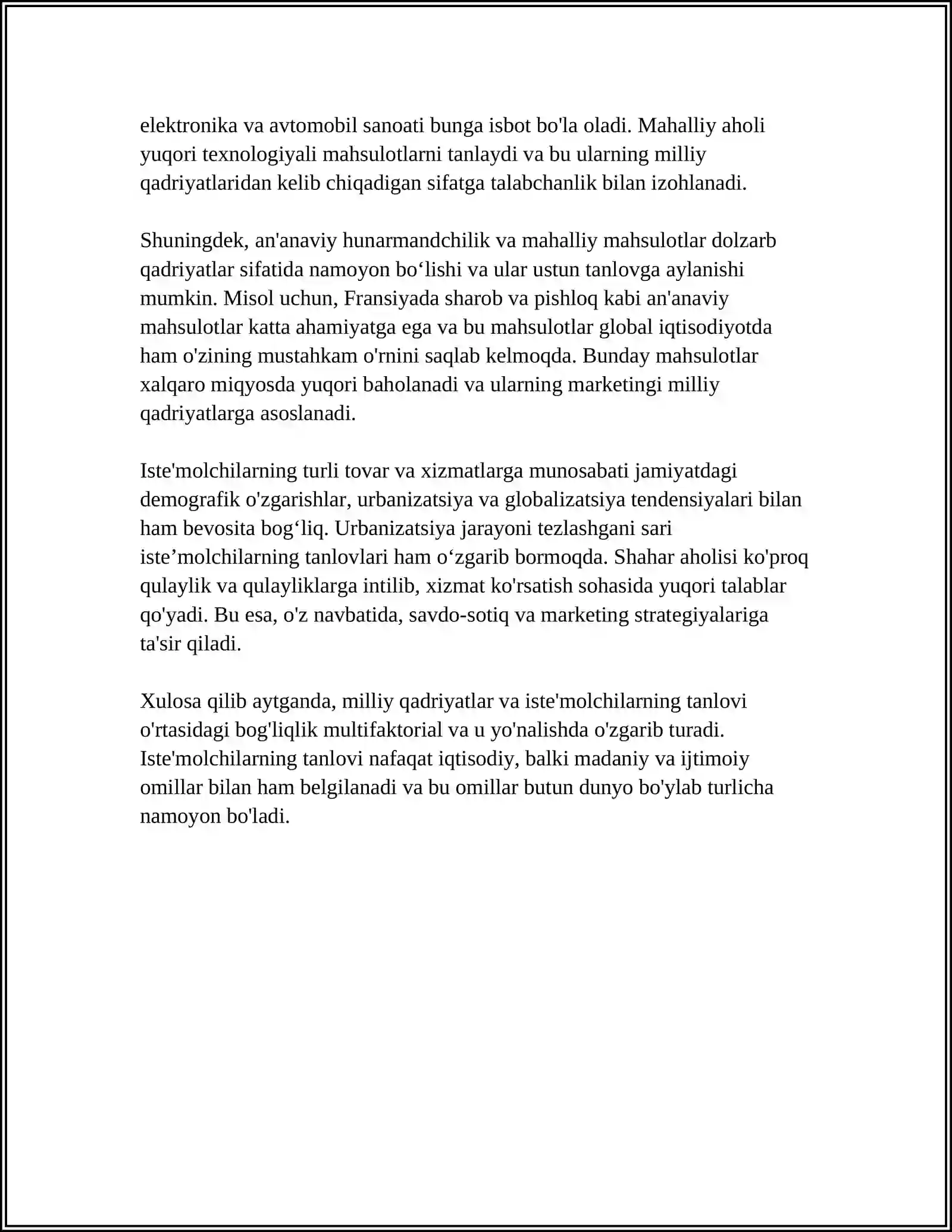 ISTE MOLCHI XULQ ATVORI MILLIY QADRIYATLAR VA DAROMAD DARAJASINING TA SIRI iste-molchi-xulq-atvori-milliy-qadriyatlar-va-daromad-darajasining-ta-siri