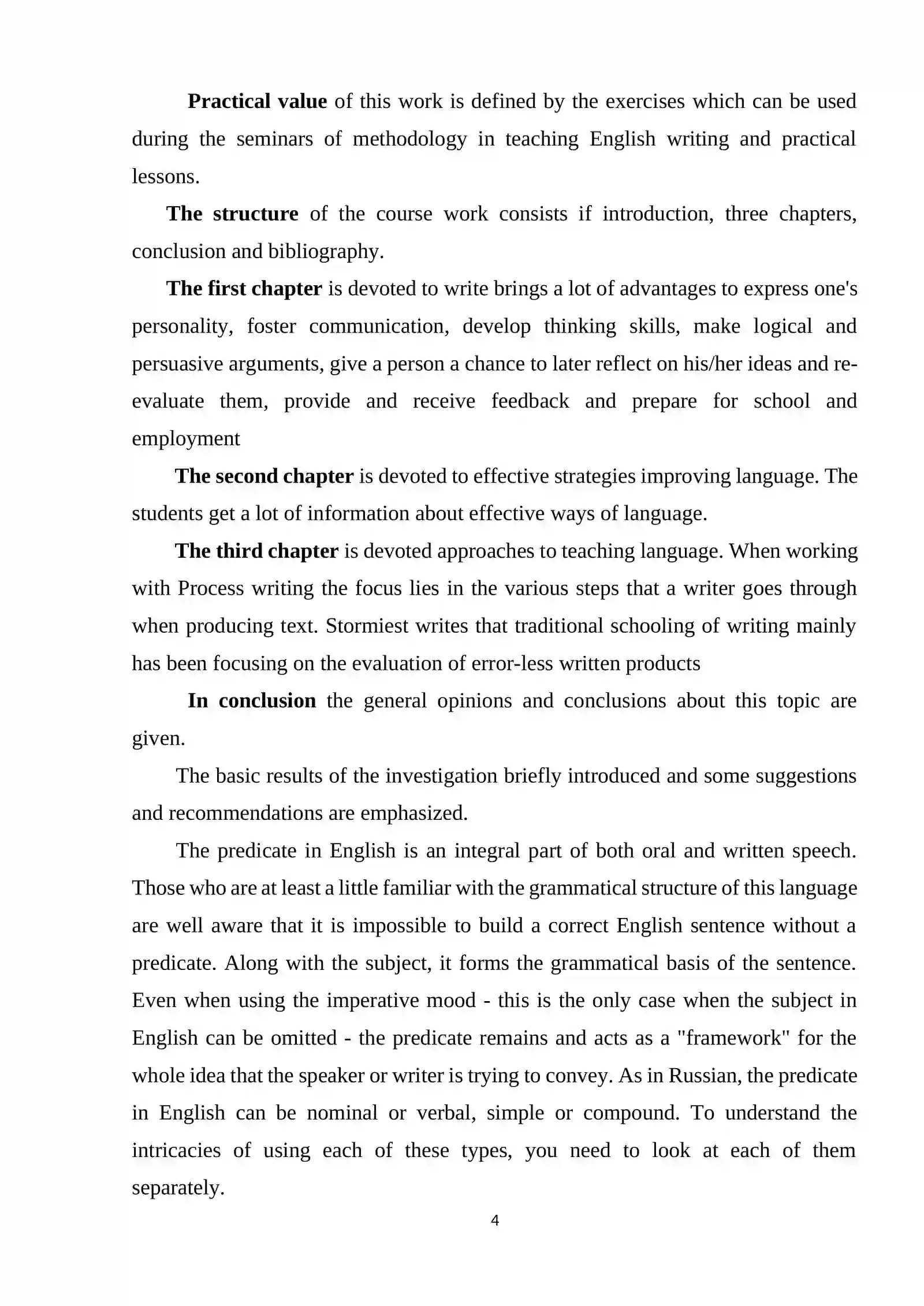 Development and Formation of Predicates of Different Types in English