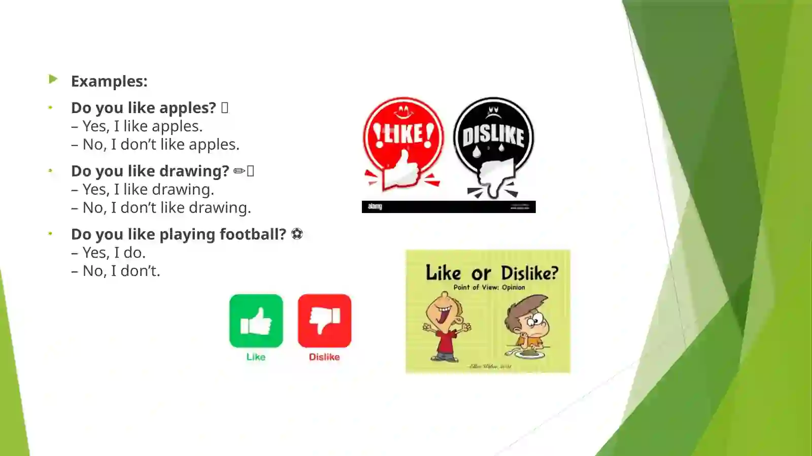 Like Dislike Simple like&dislike lesson