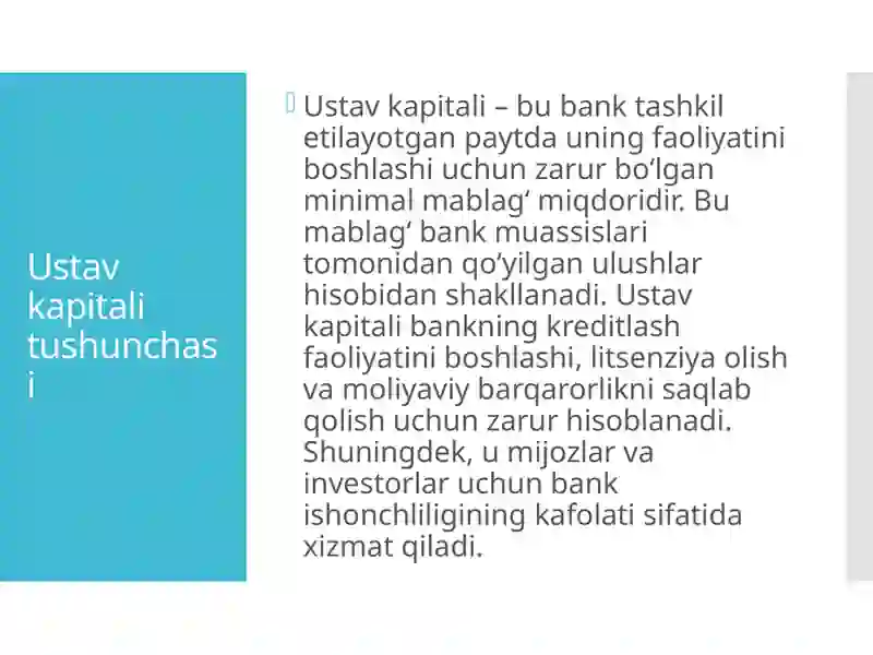 Tijorat Banklari Ustav Kapitalini Shakllantirish Manbalari Mavjud Tijorat Banklari Ustav Kapitalini Shakllantirish Manbalari Mavjud