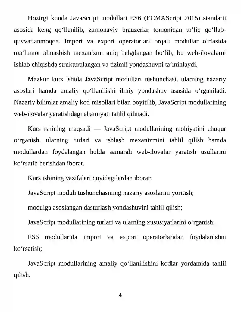 JavaScript modullar