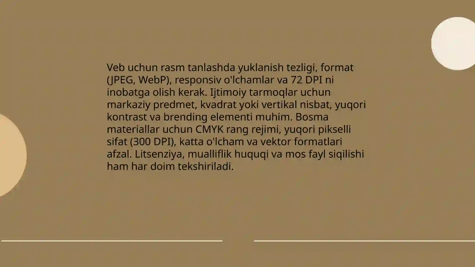 Cheteldagi Rasm Rasm tanlash asosiy printsiplari