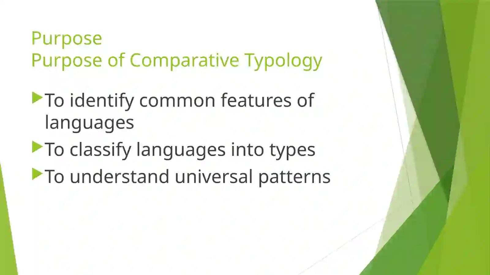 Comparative Language Examples Science Comparative Typology as a Science